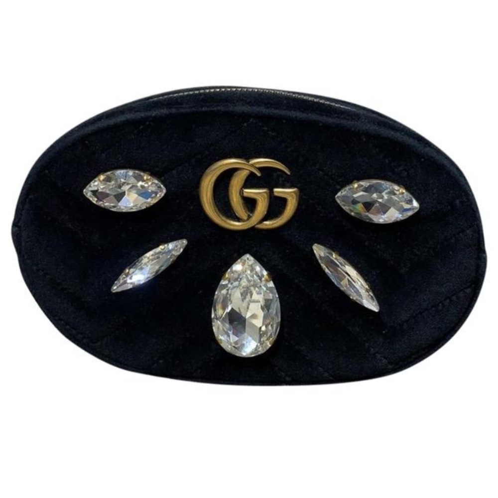 💎 Gucci LTD Velvet Marmont Crystal Belt Bag 💎